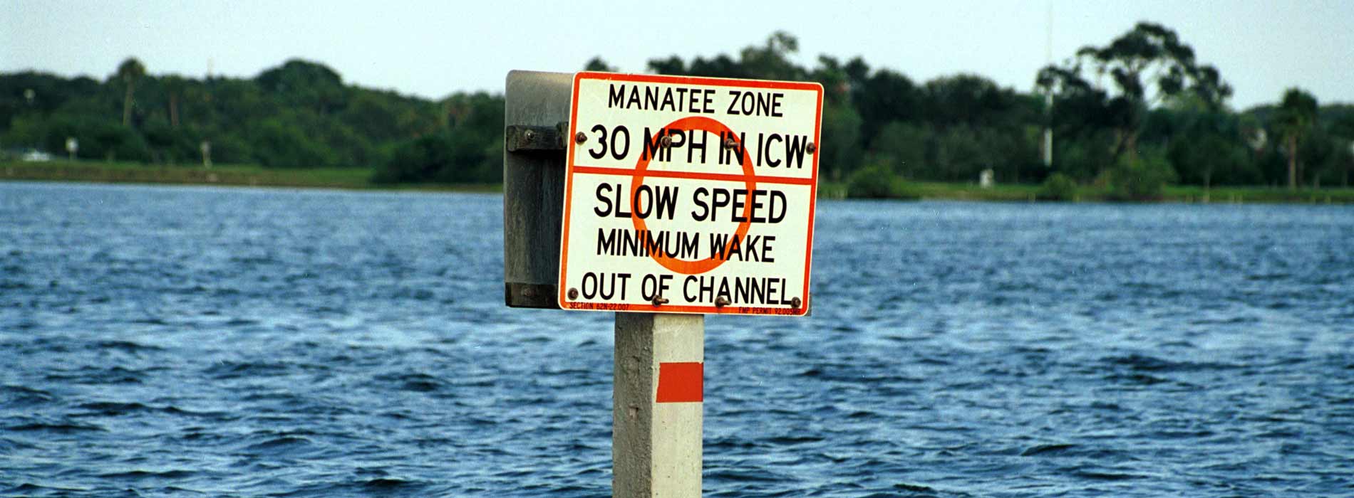 Slow for manatees sign